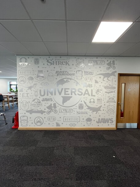 An image of the interior wall graphics.